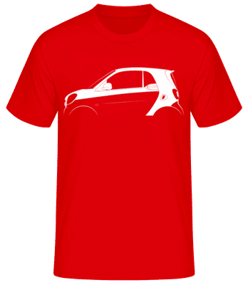 'Smart Fortwo (C453)' Silhouette - Men's Basic T-Shirt - Red - Front