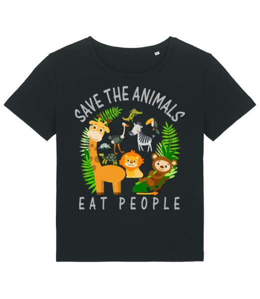Preview: Save The Animals - Women's organic T-shirt Stanley Stella 2.0 - Black - Front