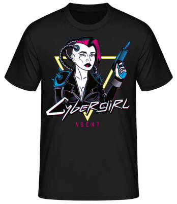 Cybergirl Agent - Pánské basic tričko - Černá - Napřed