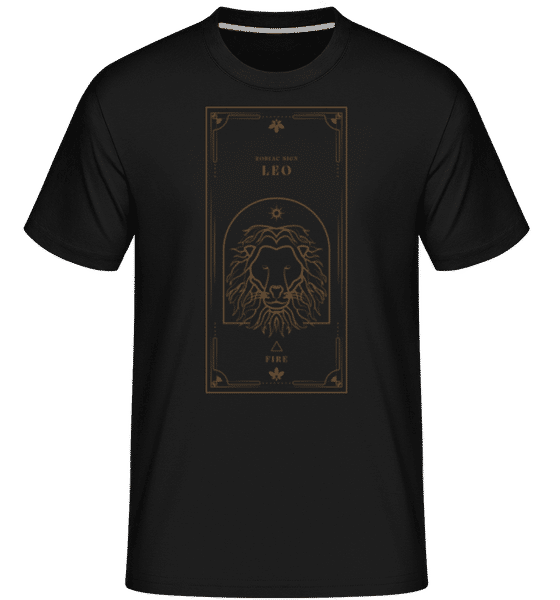 Aperçu: Art Deco Zodiac Sign Leo -  T-Shirt Shirtinator homme - Noir - Devant