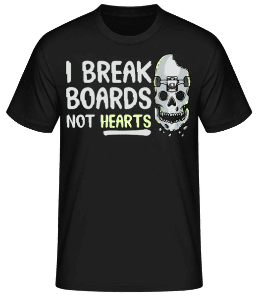 Vorschau: Break Boards Not Hearts - Männer Basic T-Shirt - Schwarz - Vorne