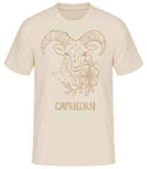 Scribble Style Zodiac Sign Capricorn · Men's Basic T-Shirt