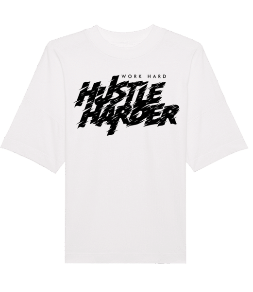 Work Hard Hustle Harder - T-shirt Bio unisexe Stanley Stella extra large - Blanc - Devant