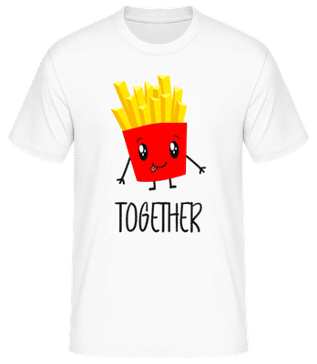 Better Together Fries - Männer Basic T-Shirt - Weiß - Vorne