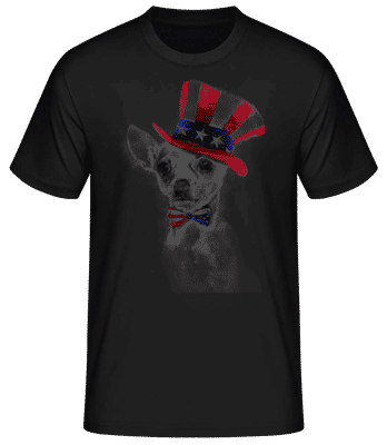 USA Chihuahua - Men's Basic T-Shirt - Black - Front