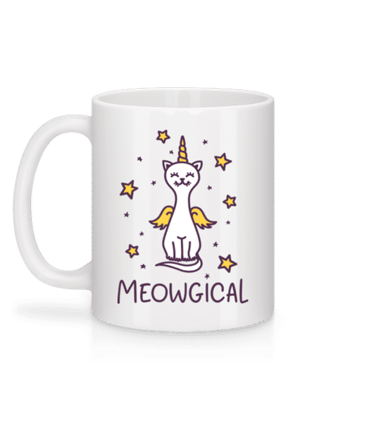 Aperçu: Meowgical - Mug en céramique blanc - Blanc - Derrière