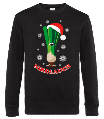 Nikolauch - Männer Standard Pullover - Schwarz - Vorne