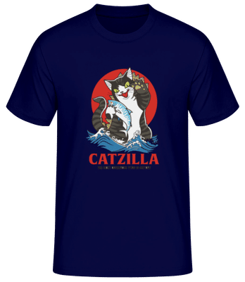 Catzilla Color - T-shirt standard Homme - Bleu marine - Devant