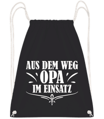 Aus Dem Weg Opa Im Einsatz weiß · Turnbeutel