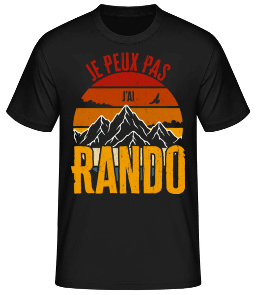 Aperçu: Je Peux Pas J’ai Rando - T-shirt homme B&C - Noir - Devant