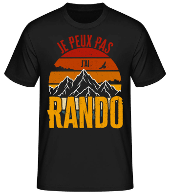 Je Peux Pas J’ai Rando - T-shirt homme B&C - Noir - Devant