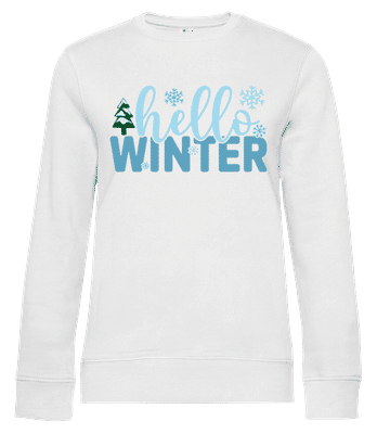 Hello Winter - Frauen Standard Pullover - Weiß - Vorne