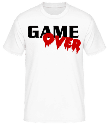 Game Over Schrift - T-shirt standard Homme - Blanc - Devant
