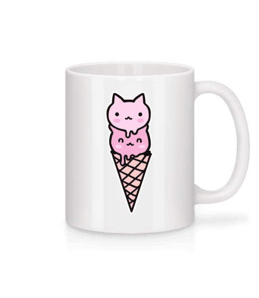 Aperçu: Glace Petit Chats - Mug en céramique blanc - Blanc - Devant