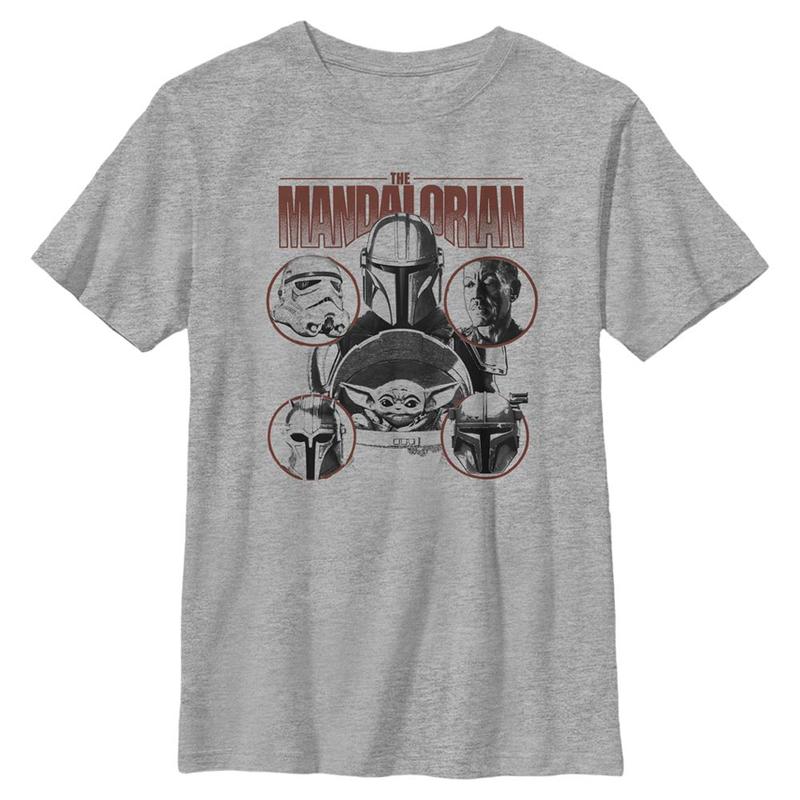 Preview: Star Wars - The Mandalorian - Skupina Favored Odds - Kids T-Shirt - Heather grey - Front