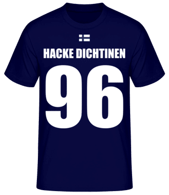 Finnland Fußball Trikot Hacke Dichtinen - Männer Basic T-Shirt - Marine - Vorne