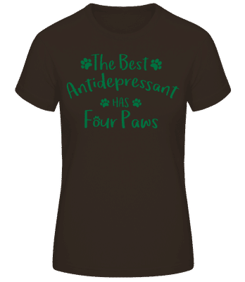 The Best Antidepressant - T-shirt standard Femme - Marron - Devant