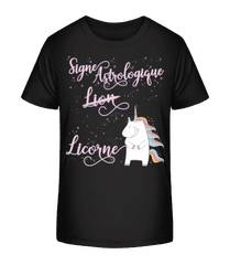 Signe Astrologique Licorne Lion · T-shirt bio Enfant Stanley Stella 2.0