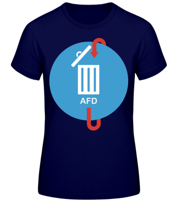 AFD Mülleimer - Frauen T-Shirt B&C - Marine - Vorne