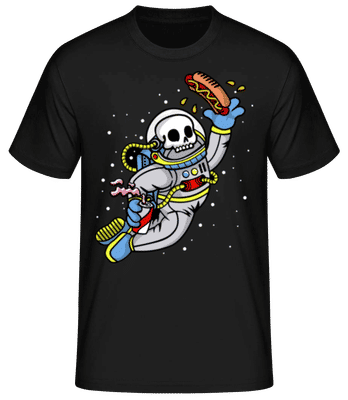 Astronout Skull - Pánské basic tričko - Černá - Napřed