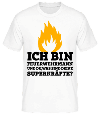 Ich Bin Feuerwehrmann Flamme - Männer Basic T-Shirt - Weiß - Vorne