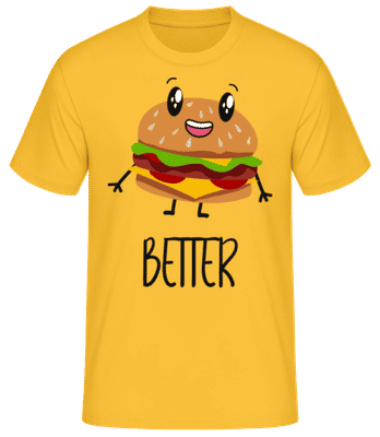 Better Together Burger - T-shirt standard Homme - Jaune doré - Devant