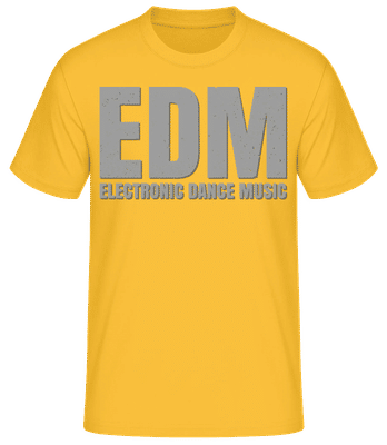 EDM Electronic Dance Music - T-shirt standard Homme - Jaune doré - Devant