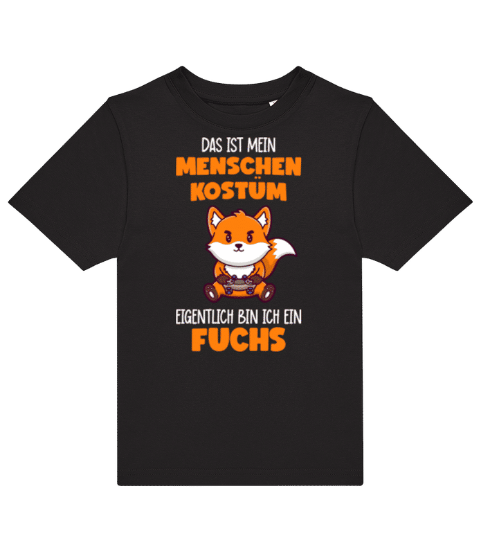 Vorschau: Eigentlich Bin Ich Ein Fuchs - Kinder T-Shirt B&C - Schwarz - Vorne