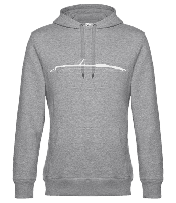 'Alfa Romeo Spider 1966' Silhouette - Sweat à capuche standard homme - Gris chiné - Devant