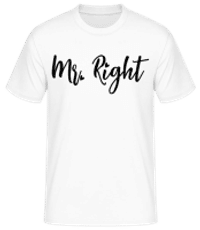 Mr Right - Men's Basic T-Shirt - White - Front