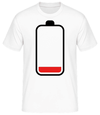 Batterie Leer - Männer Basic T-Shirt - Weiß - Vorne
