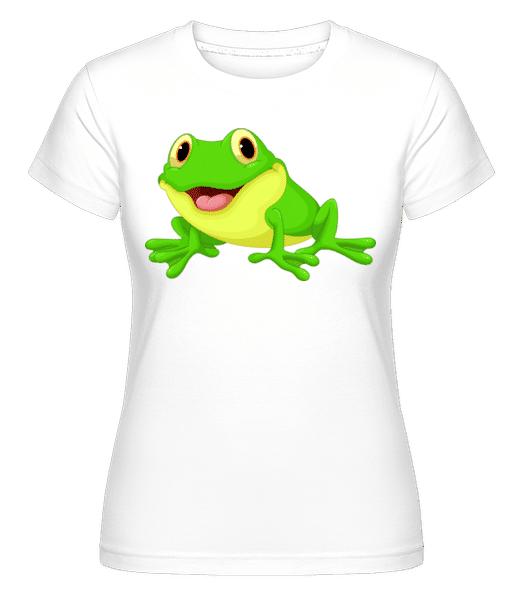 Aperçu: Grenouille souriante -  T-shirt Shirtinator femme - Blanc - Devant