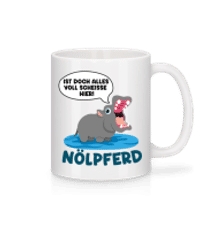 Nölpferd - Tasse - Weiß - Vorne