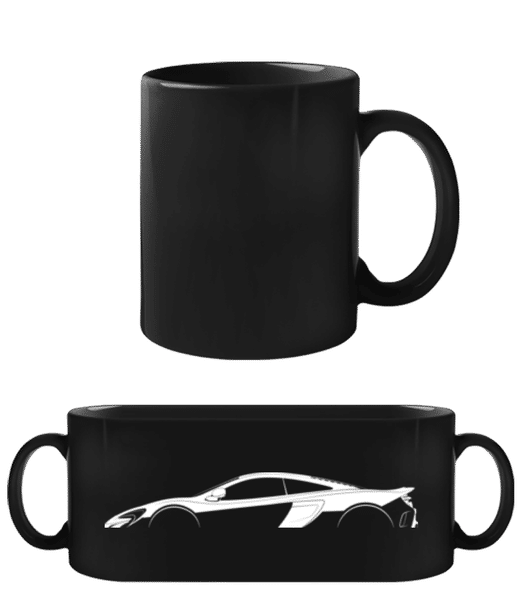 Aperçu: 'McLaren 675LT' Silhouette - Tasse Noire - Noir - Devant