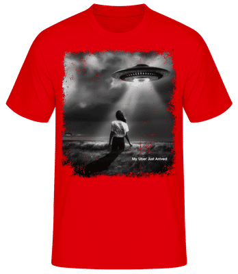 My 'Uber' Just Arrived - Men's Basic T-Shirt - Red - Front