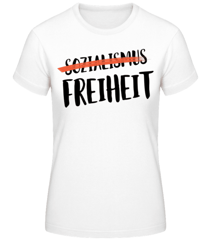 Vorschau: Sozialismus Freiheit - Frauen T-Shirt B&C - Weiß - Vorne