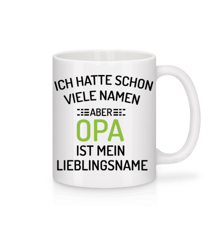 Vorschau: Lieblingsname Opa - Tasse - Weiß - Vorne