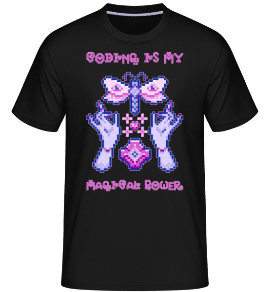 Aperçu: Coding My Magical Power -  T-Shirt Shirtinator homme - Noir - Devant