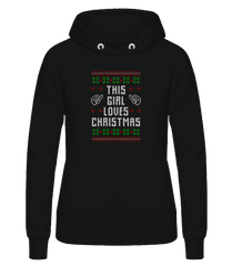 This Girl Loves Christmas · Dámska basic mikina s kapucňou