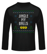 Jingle My Balls - Men's Basic Longsleeve - Black - Front