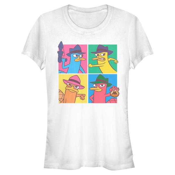 Aperçu: Disney Classics - Phinéas et Ferb - Agent P Boxes - Femme T-shirt - Blanc - Devant