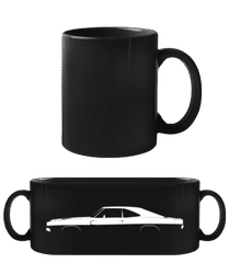 'Dodge Charger RT' Silhouette · Schwarze Tasse