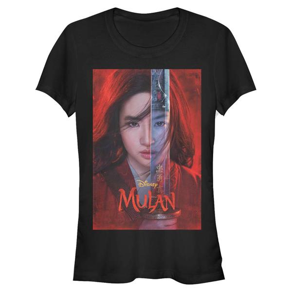 Aperçu: Disney - Mulan - Mulan Poster - Femme T-shirt - Noir - Devant