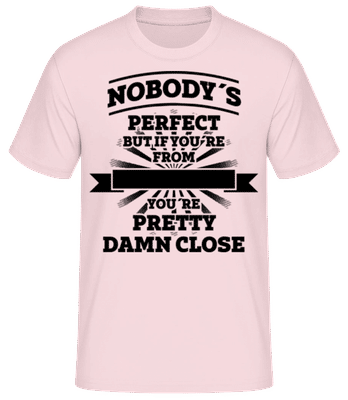 Nobody's Perfect But 1 - Men's Basic T-Shirt - Pink - Front
