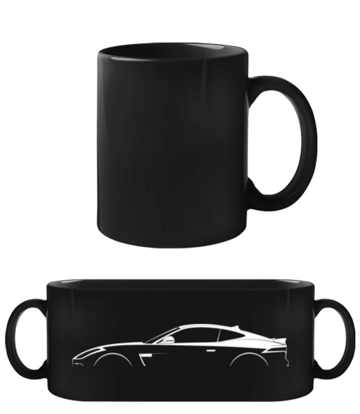 Aperçu: 'Jaguar F-Type SVR' Silhouette - Tasse Noire - Noir - Devant