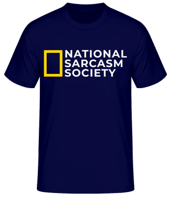 National Sarcasm Society - Pánské basic tričko - Namořnická modrá - Napřed