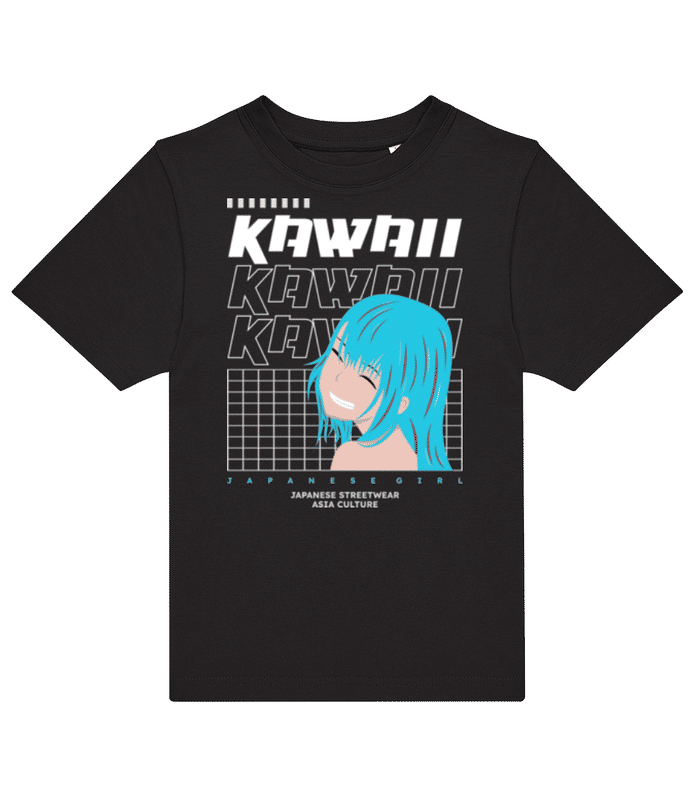 Vorschau: Kawaii - Kinder T-Shirt B&C - Schwarz - Vorne