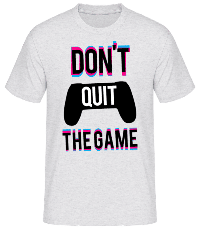 Preview: Dont Quit The Game - Men's Basic T-Shirt - Heather grey - Front