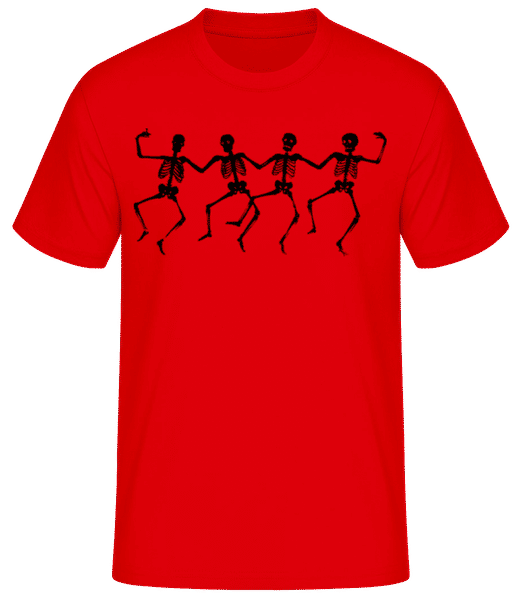 Aperçu: Squelettes Dancant - T-shirt standard Homme - Rouge - Devant