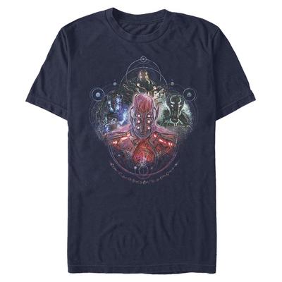Marvel - Eternals - Skupina Celestials Four - Pánské Tričko - Namořnická modrá - Napřed
